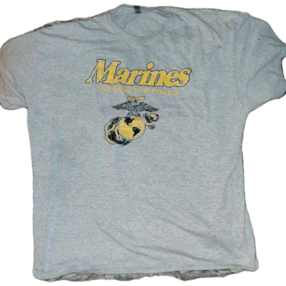 US Marines Tshirt Gildan 2XL Short Sleeve Gray